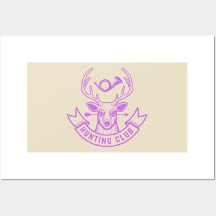 Emblem template of hunting emblem with deer head. Design Posters and Art